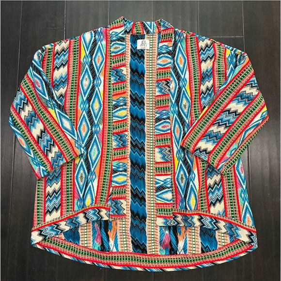 Anthropologie dRA Yolanda Embroidered Open Front Cardigan Jacket Women's Size M - Picture 2 of 5